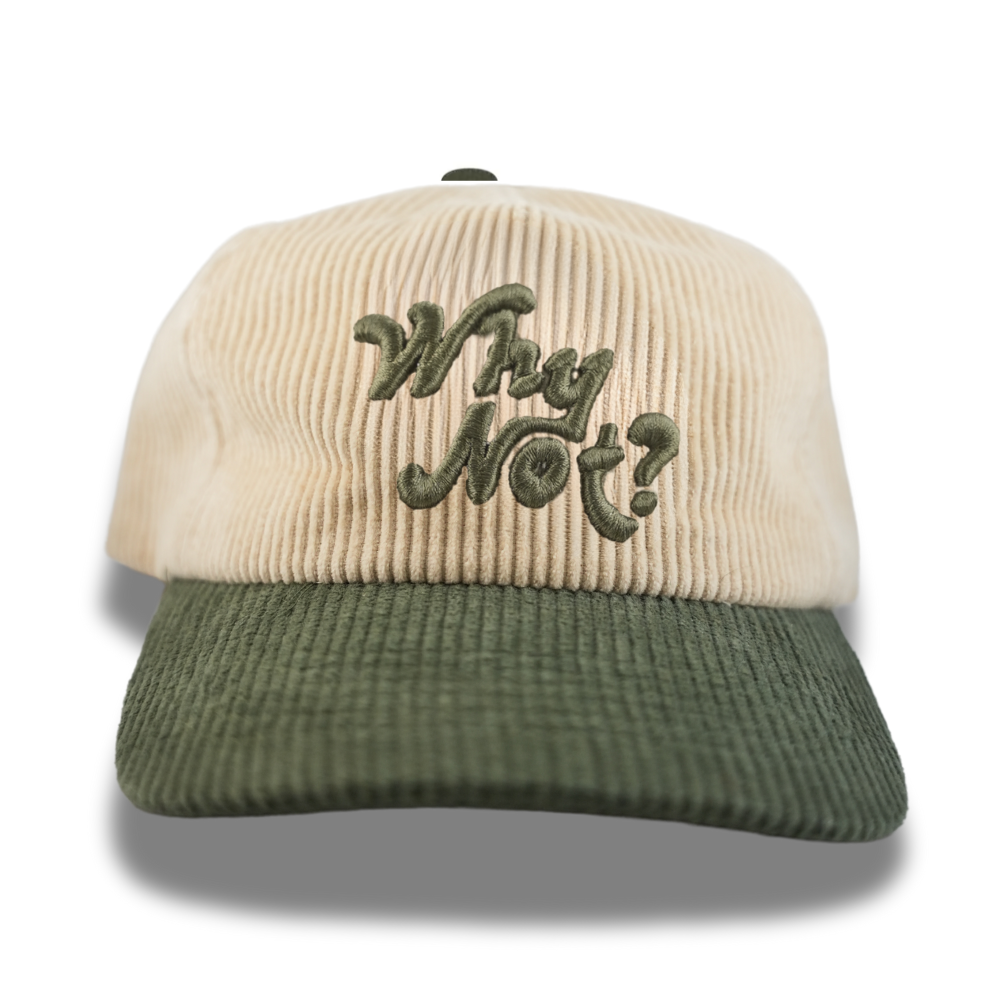 "WHY NOT? CORD HAT | (GREEN/CREAM)