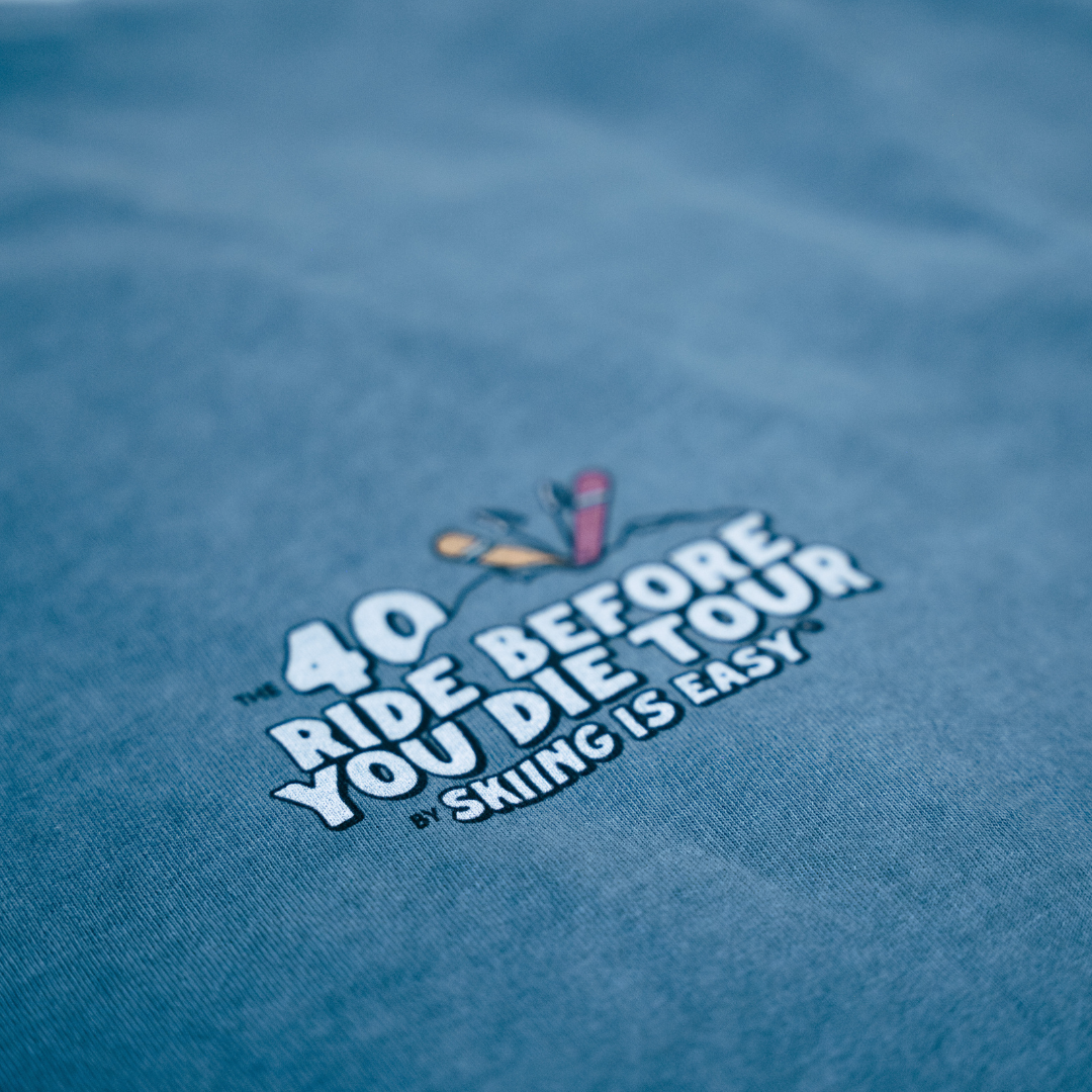 "RIDE BEFORE YOU DIE TOUR" | VINTAGE HEAVY TEE (BLUE)