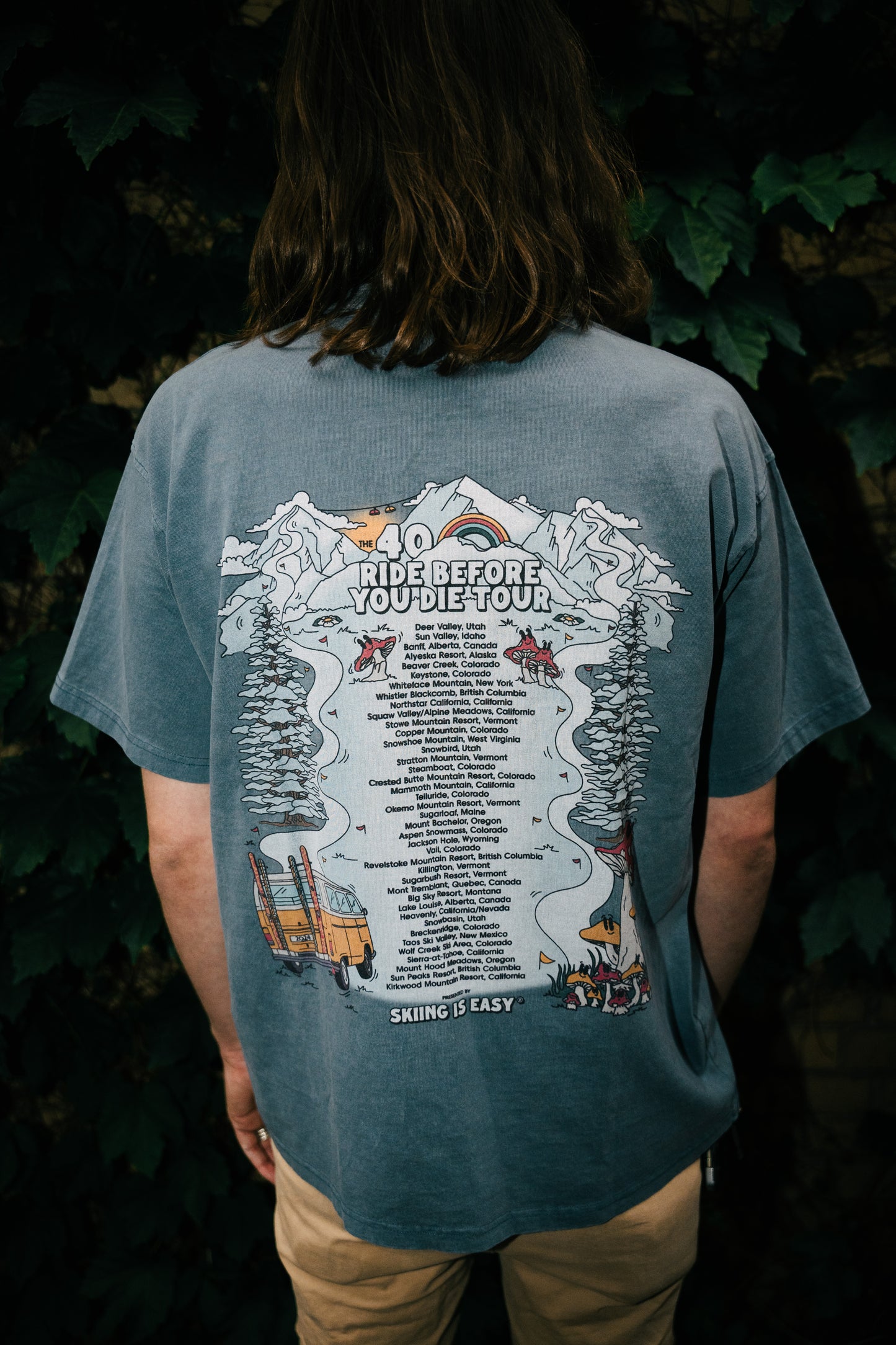 "RIDE BEFORE YOU DIE TOUR" | VINTAGE HEAVY TEE (BLUE)