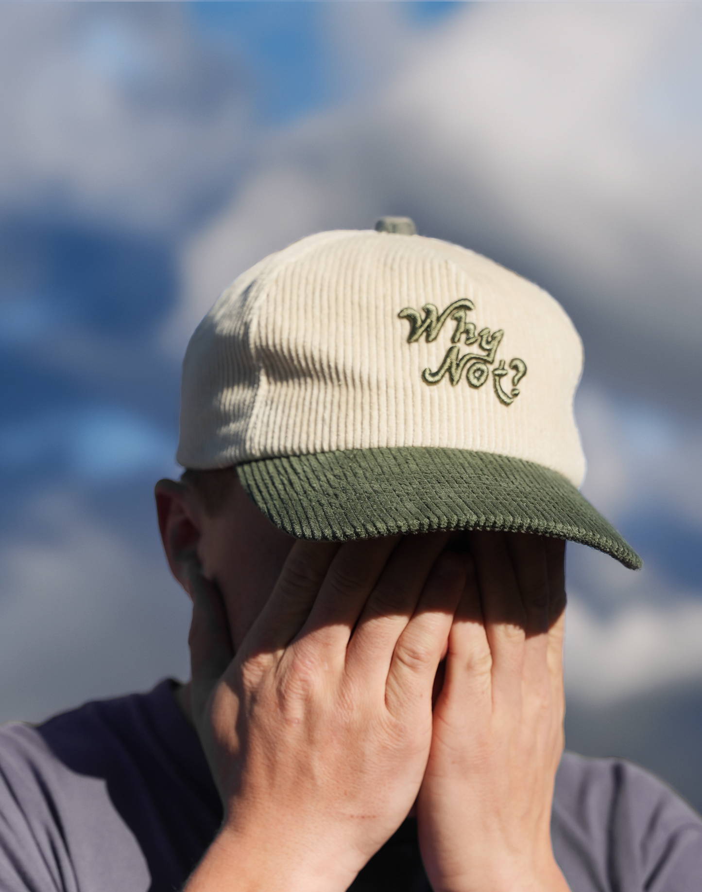 "WHY NOT? CORD HAT | (GREEN/CREAM)