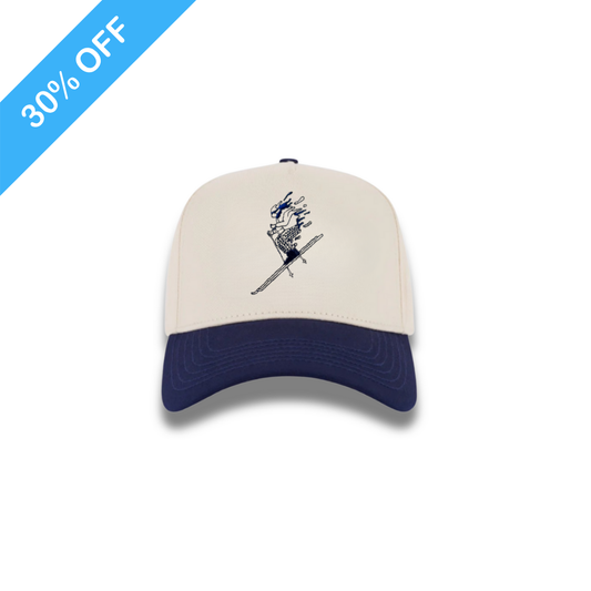 "WHY NOT?" SKIIER HAT | (NAVY/CREAM)
