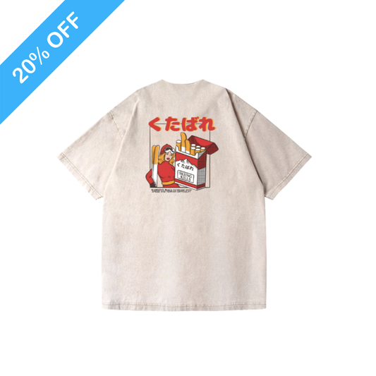 "SKIING KILLS" VINTAGE TEE | (OFF-WHITE)