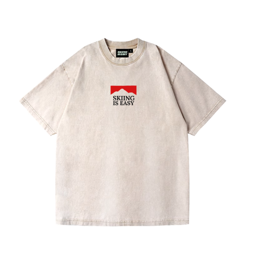 "SKIING KILLS" VINTAGE TEE | (OFF-WHITE)