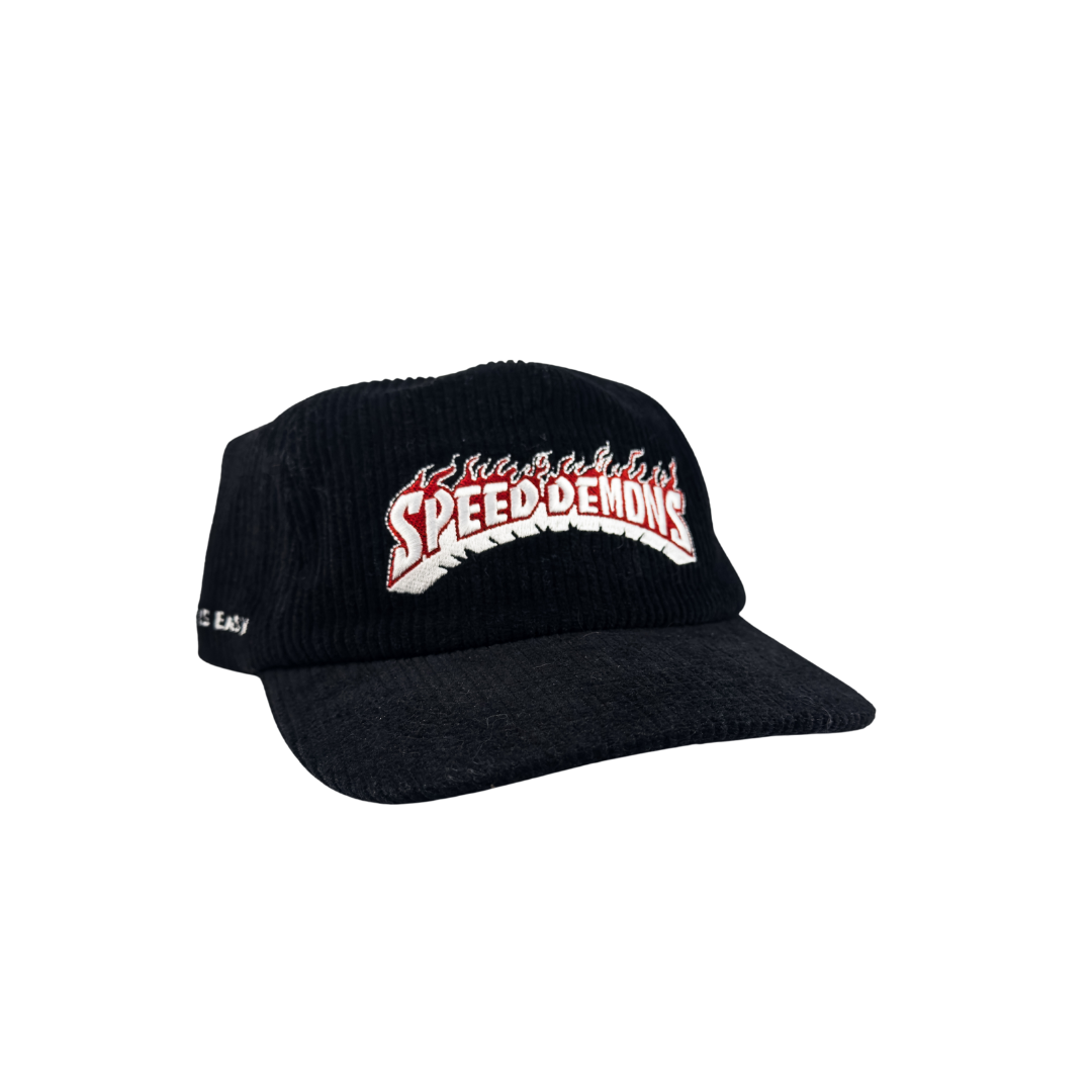 "SPEED DEMONS" | CORD HAT (BLACK)