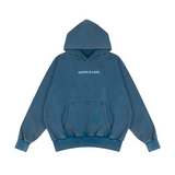 EMBROIDERED "SKIING IS EASY" | HEAVY-WEIGHT HOODIE (VINTAGE "Blue-ish"GRAY)
