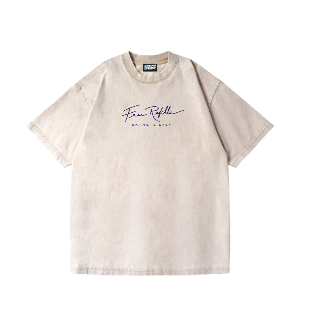 "FREE REFILLS" VINTAGE TEE | (OFF-WHITE)