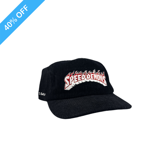 "SPEED DEMONS" | CORD HAT (BLACK)