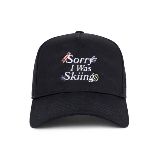 "SORRY I WAS SKIING" | HAT (BLACK)