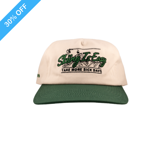 SKIING IS EASY "1996" HAT | (GREEN/CREAM)