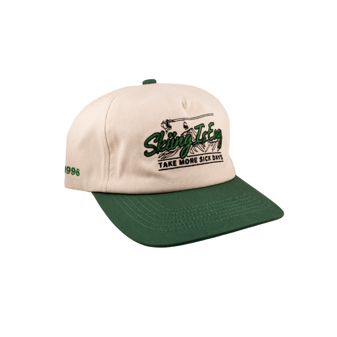 SKIING IS EASY "1996" HAT | (GREEN/CREAM)