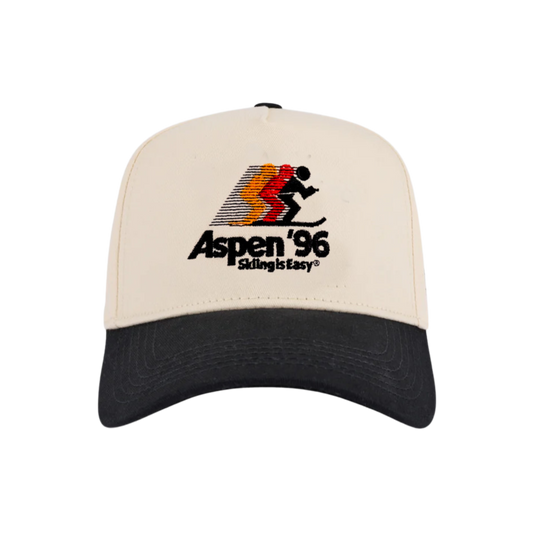 "ASPEN '96" | HAT (BLACK/CREAM)