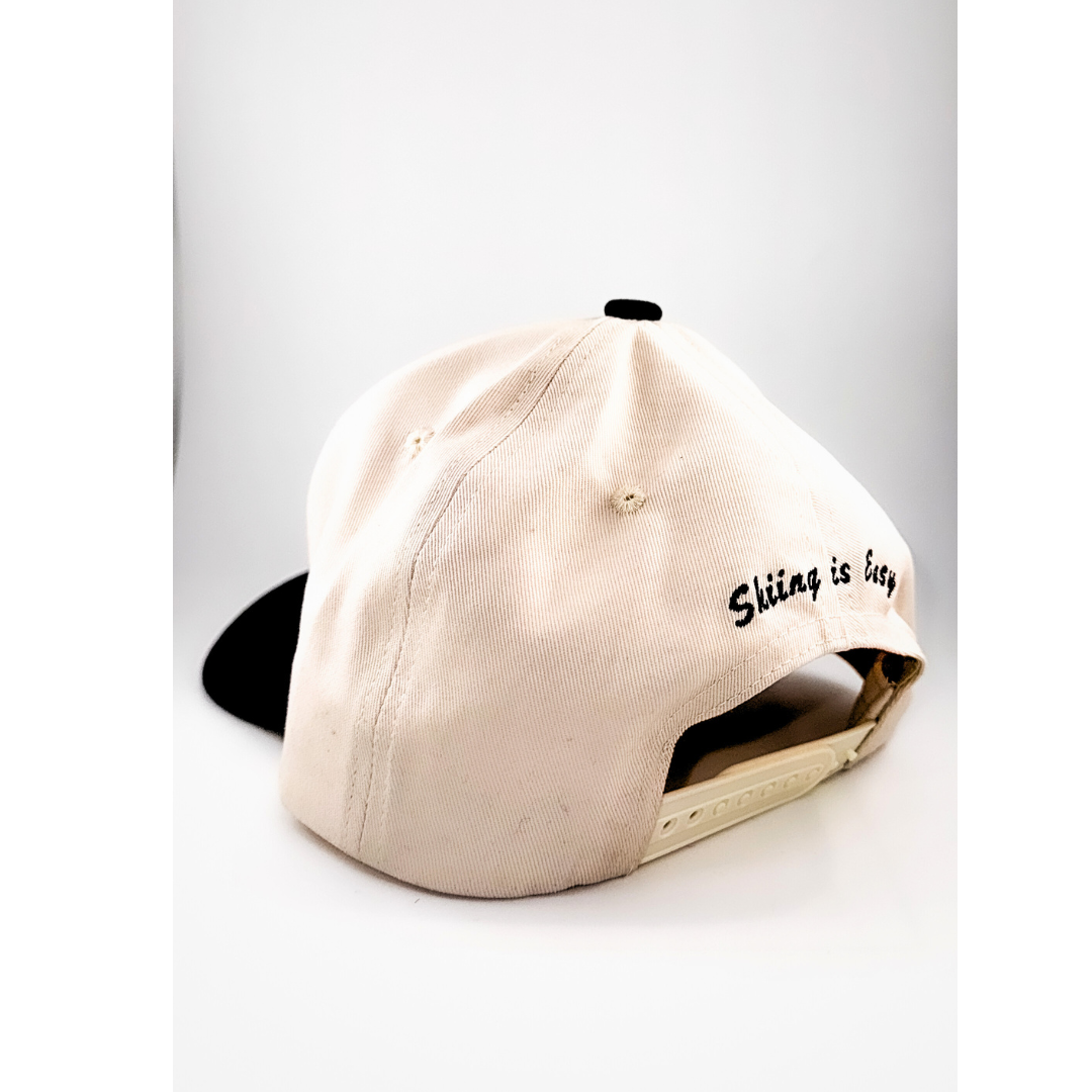 "SORRY I WAS SKIING" | HAT (BLACK/CREAM)