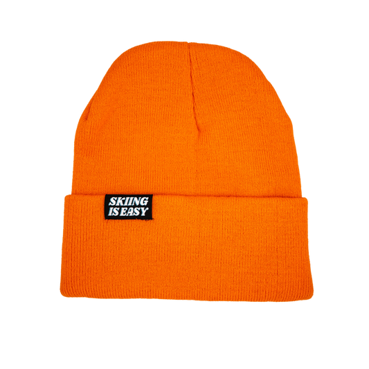 SKIING IS EASY BEANIE (Orange)