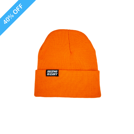 SKIING IS EASY BEANIE (Orange)