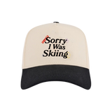 "SORRY I WAS SKIING" | HAT (BLACK/CREAM)