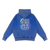 EMBROIDERED "SKIING IS EASY" | HEAVY-WEIGHT HOODIE (VINTAGE BLUE)