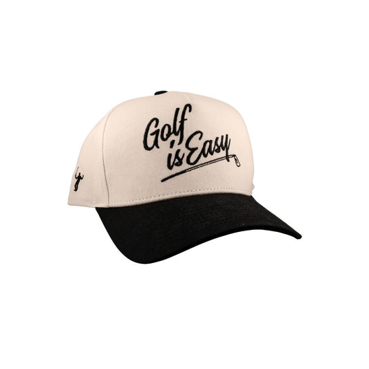 "GOLF IS EASY"| HAT (BLACK & CREAM)