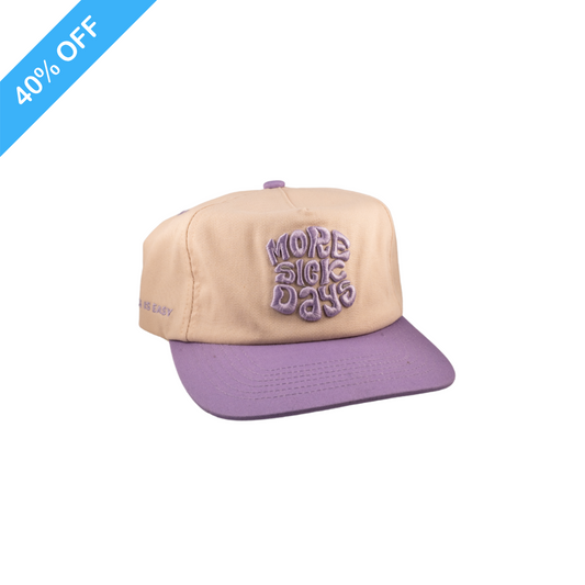 "MORE SICK DAYS" | HAT (Purple/Cream)