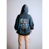 EMBROIDERED "SKIING IS EASY" | HEAVY-WEIGHT HOODIE (VINTAGE "Blue-ish"GRAY)