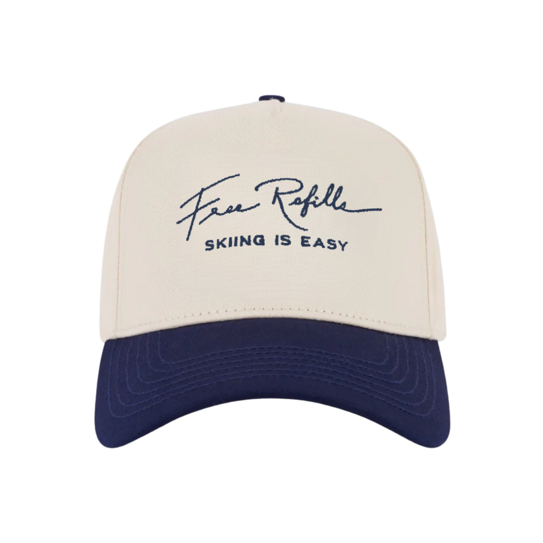 "FREE REFILLS" | HAT (NAVY/CREAM)