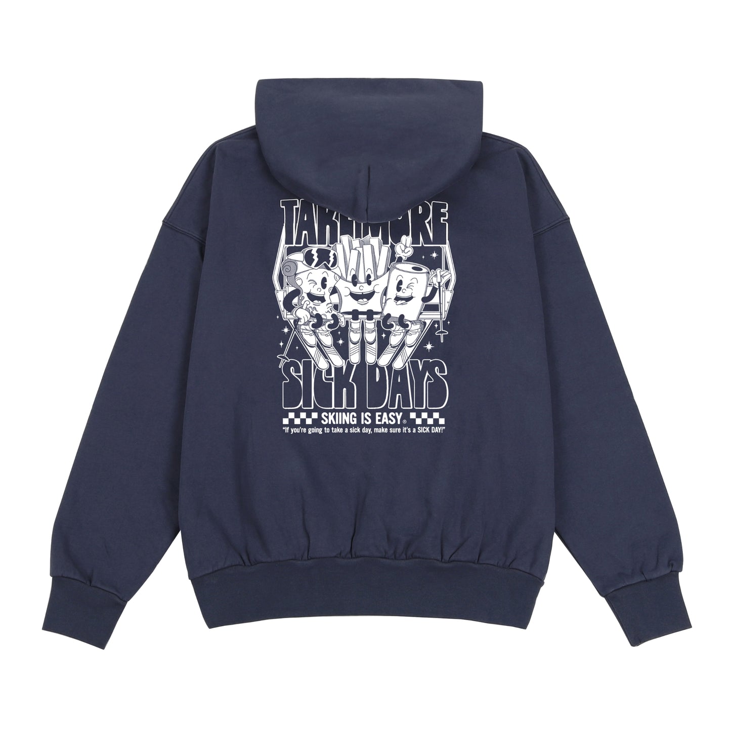 "TAKE MORE SICK DAYS" | HEAVY-WEIGHT HOODIE (STORM BLUE)