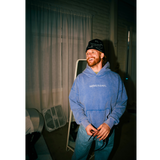 EMBROIDERED "SKIING IS EASY" | HEAVY-WEIGHT HOODIE (VINTAGE BLUE)