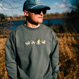 "I'M A PRO" VINTAGE CREWNECK (FOREST GREEN)