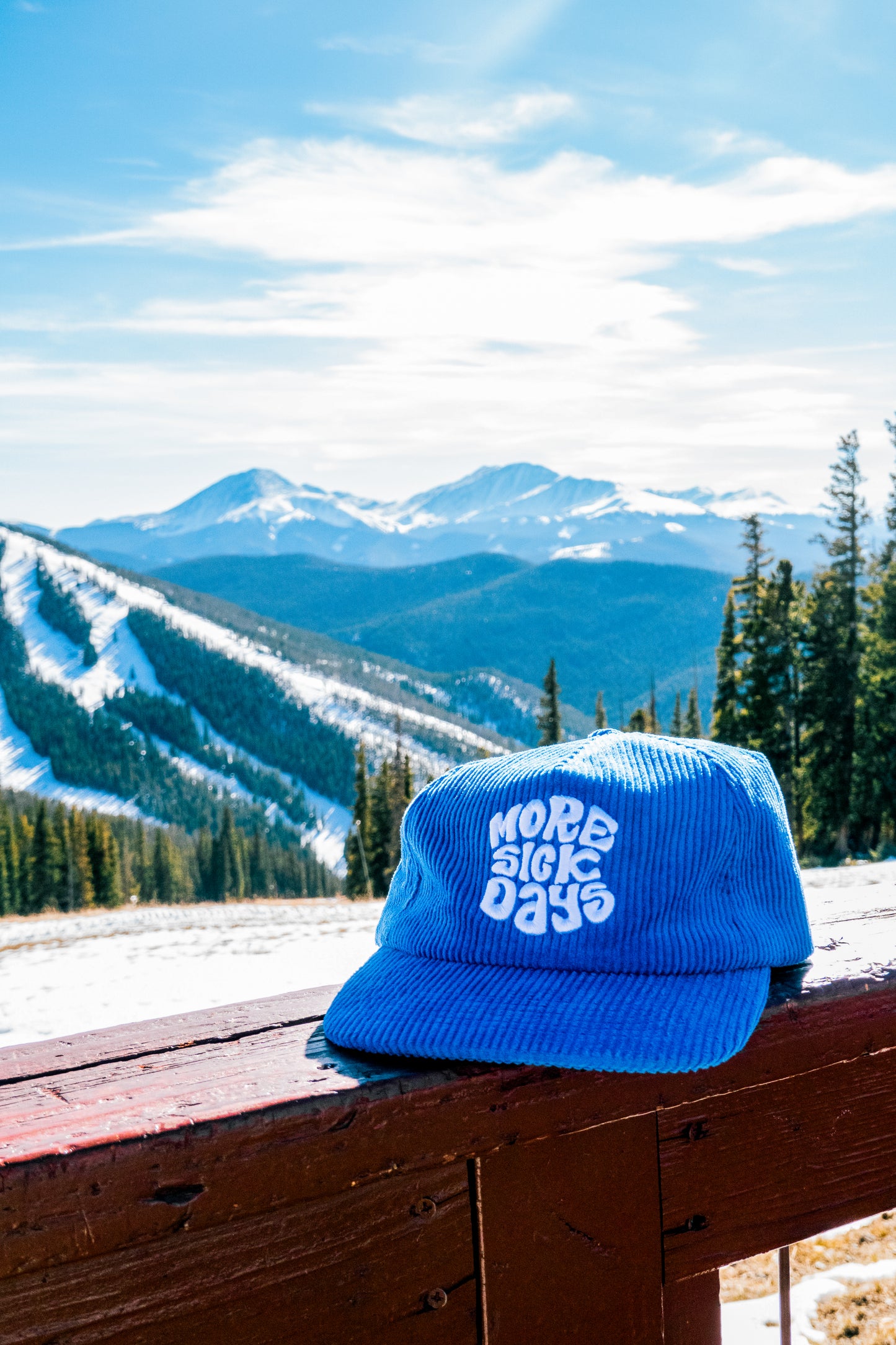 "MORE SICK DAYS" | CORD HAT (Blue)