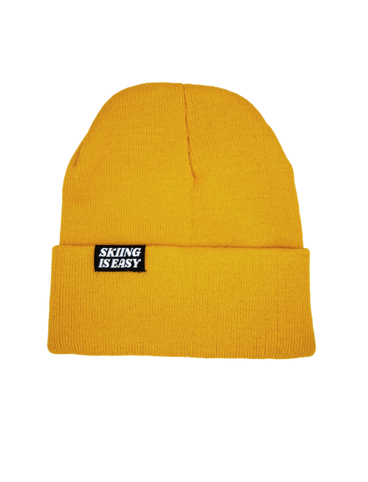 SKIING IS EASY BEANIE (Gold)