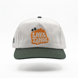 "LAKE TAHOE" | CANVAS TRADITIONAL HAT (GREEN AND CREAM)