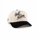 "GOLF IS EASY"| HAT (BLACK & CREAM)