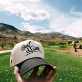"GOLF IS EASY"| HAT (BLACK & CREAM)