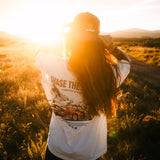 "CHASE THE POWDER III" HEAVYWEIGHT VINTAGE TEE (WHITE)
