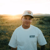 "STEAMBOAT SPRINGS" | CANVAS A-FRAME HAT (NAVY & CREAM)