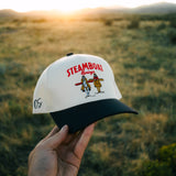 "STEAMBOAT SPRINGS" | CANVAS A-FRAME HAT (NAVY & CREAM)