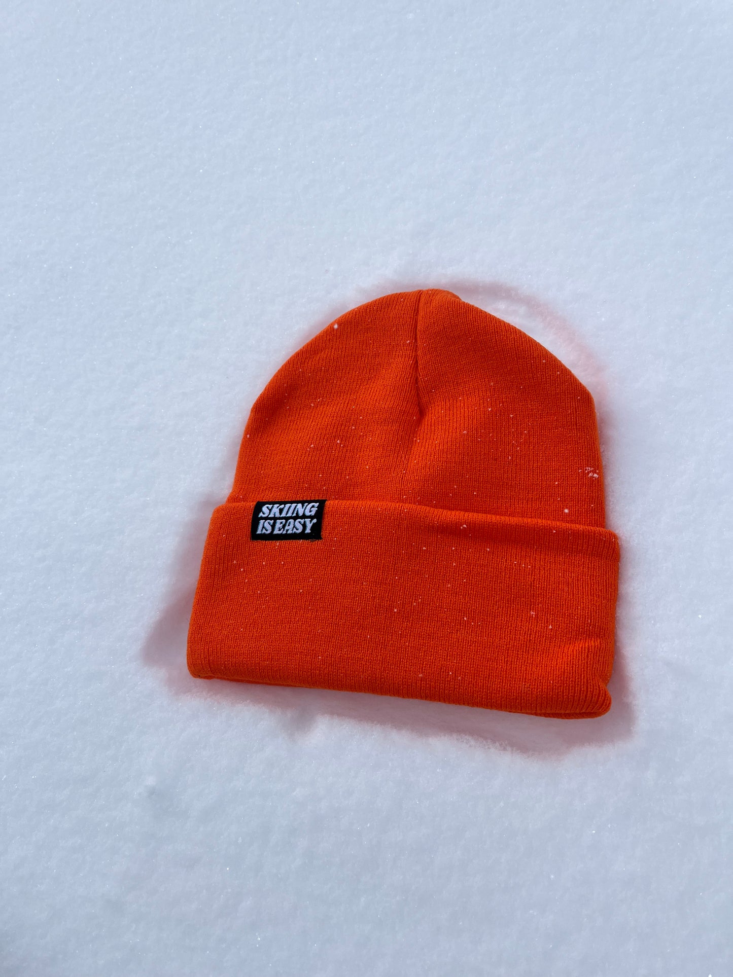 SKIING IS EASY BEANIE (Orange)