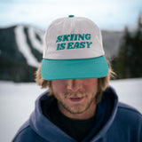 "SKIING IS EASY" | HAT (Green/Cream)