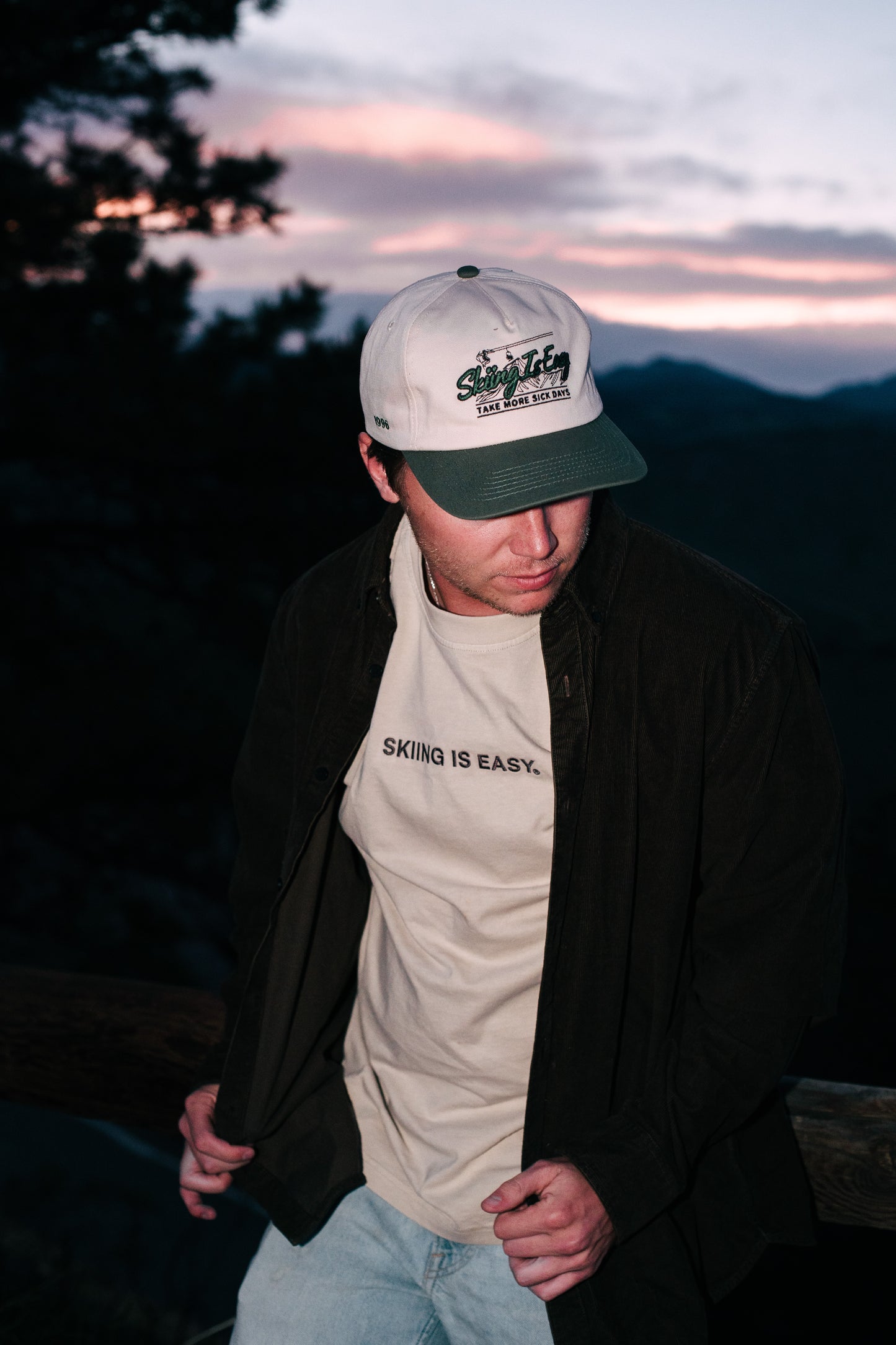 SKIING IS EASY "1996" HAT | (GREEN/CREAM)