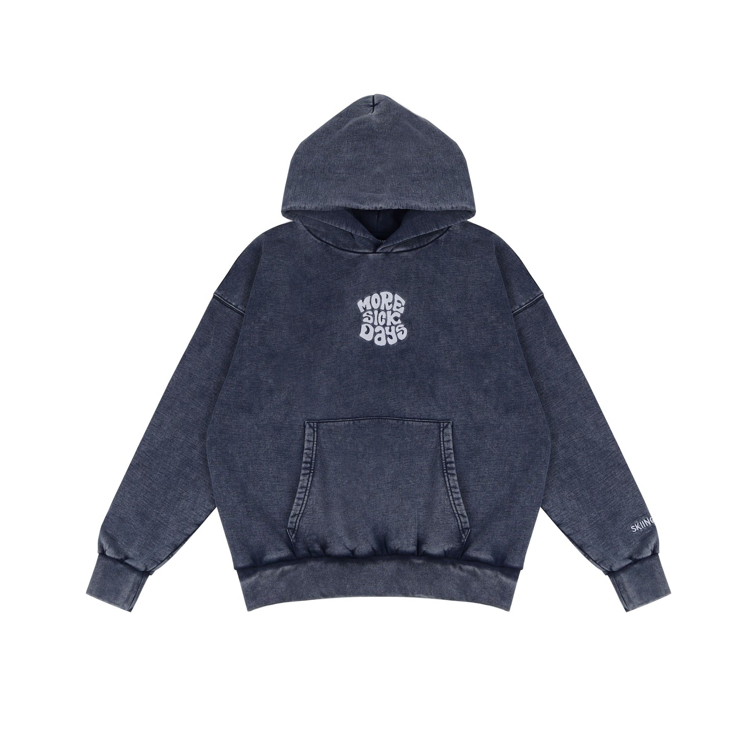 "MORE SICK DAYS" | HEAVY-WEIGHT HOODIE (Vintage Navy)