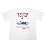 "CHASE THE POWDER II" VINTAGE TEE (WHITE)