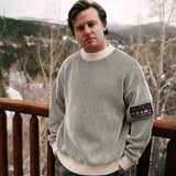 "SKI ITALIA" KNIT SWEATER | (GREEN/WHITE)