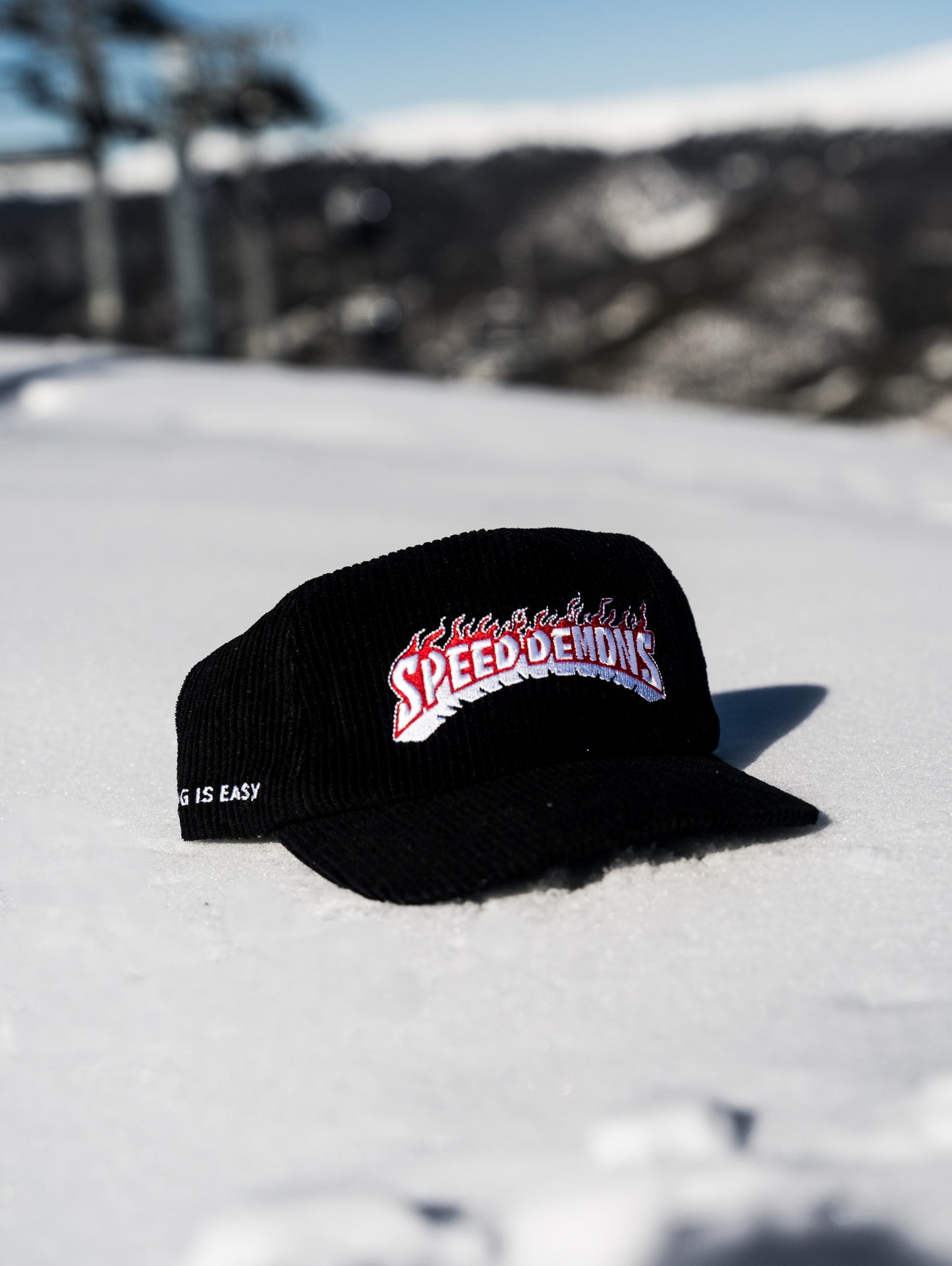 "SPEED DEMONS" | CORD HAT (BLACK)