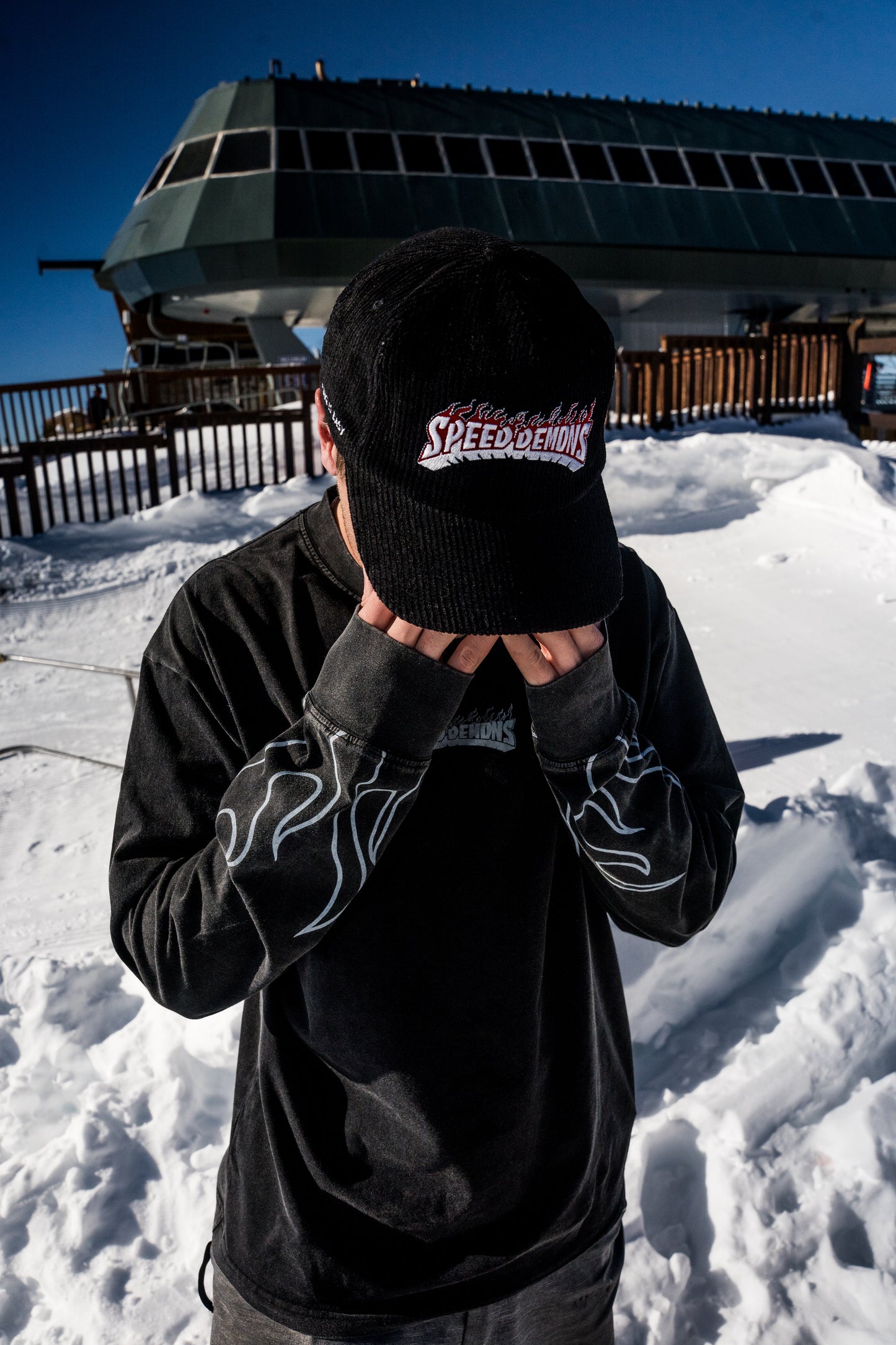 "SPEED DEMONS" | CORD HAT (BLACK)