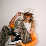 "SORRY I WAS SKIING" | HAT (BLACK/CREAM)