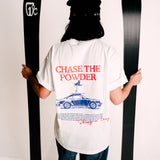 "CHASE THE POWDER II" VINTAGE TEE (WHITE)