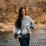 "SKIING IS EASY" VINTAGE SWEATER | TETONS (BLUE)