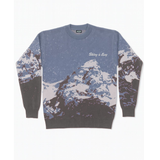 "SKIING IS EASY" VINTAGE SWEATER | TETONS (BLUE)