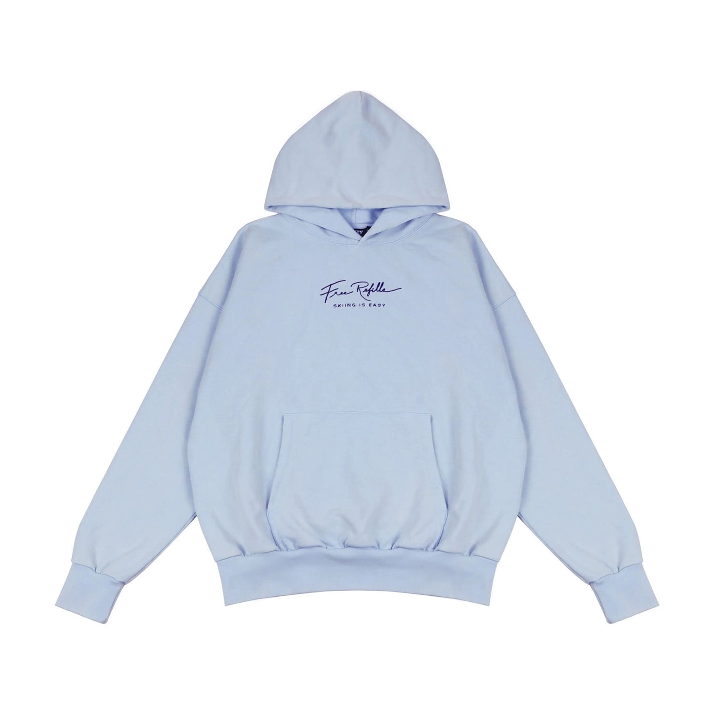 "FREE REFILLS" VINTAGE HOODIE (BABY BLUE)