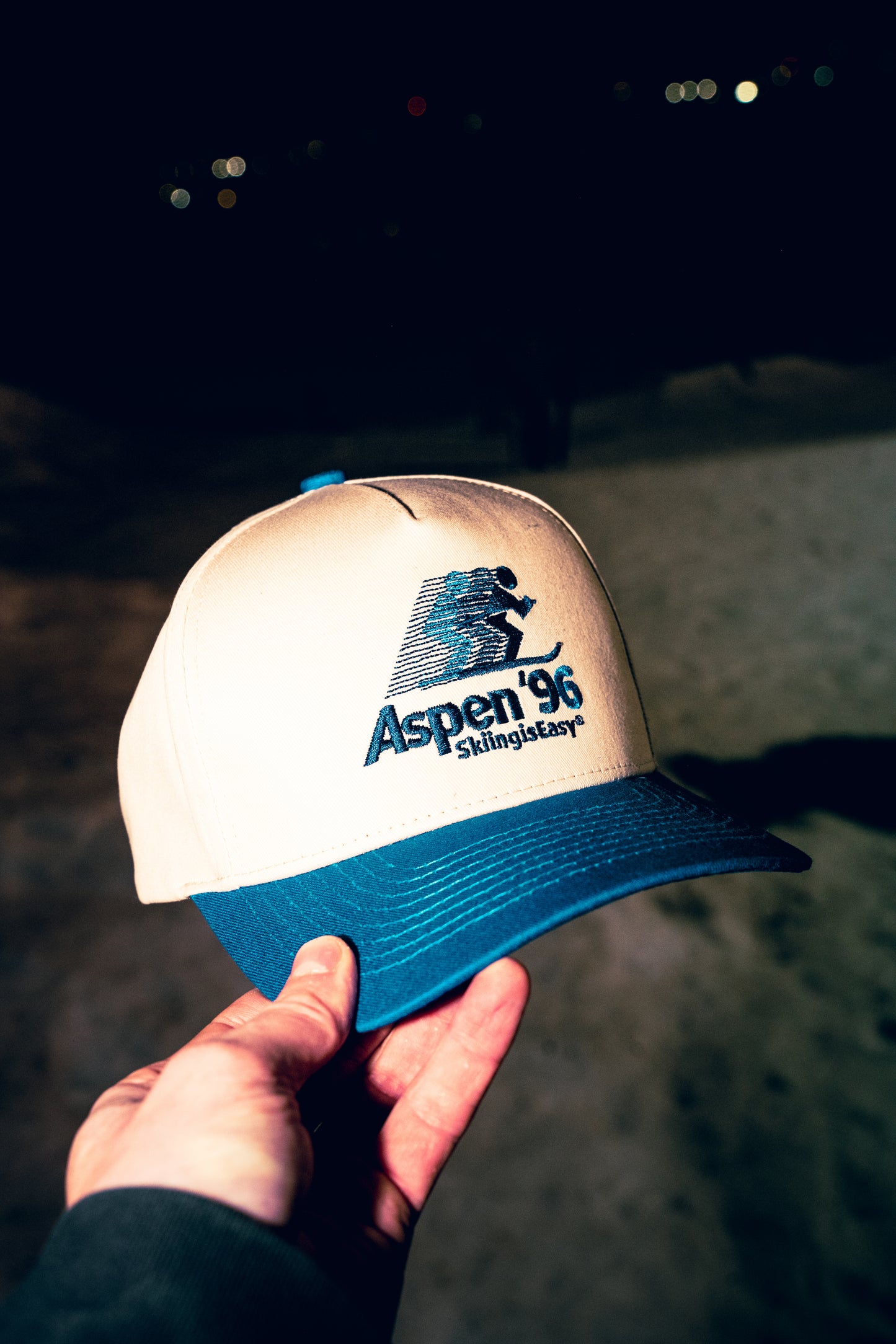 "ASPEN '96" | HAT (BLUE/CREAM)